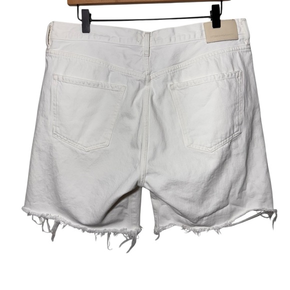 CITIZENS OF HUMANITY Camilla White Frayed Hem Shorts Size 32 100% Cotton - Picture 6 of 10